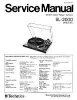 Technics - SL-2000 - Service manual 